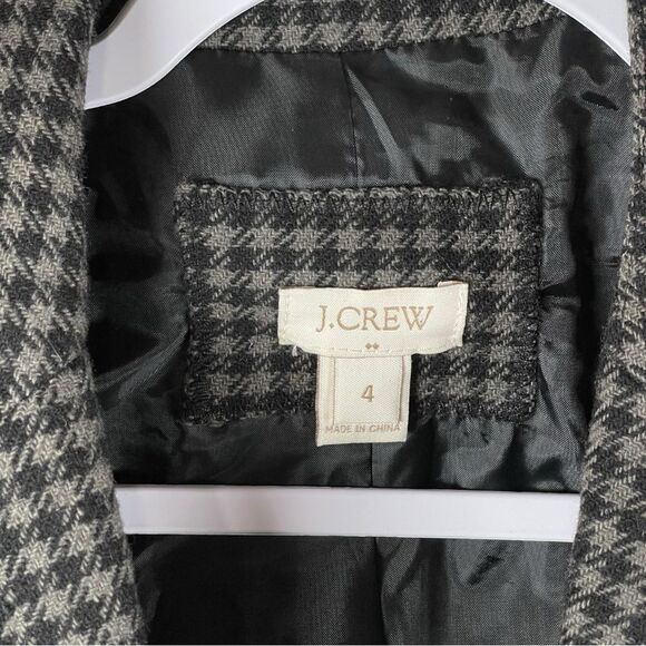 J. Crew women’s size 4 XS gray black herringbone wool blend Keaton's Boy Blazer - Picture 4 of 8